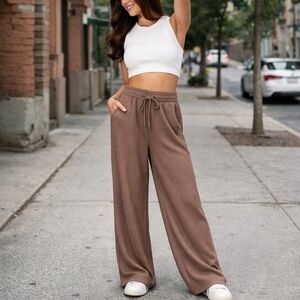 NWT Love Poem Stretch Acetate Wide Leg Pants | Silky Flowy Lounge Chic